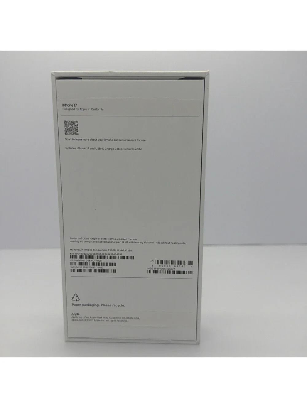 Apple product empty